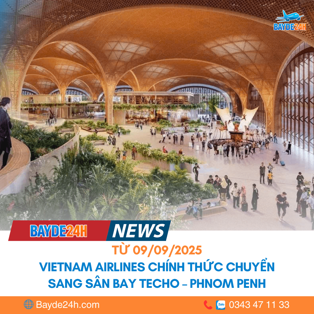 Vietnam Airlines chuyển sang sân bay Techo Phnom Penh