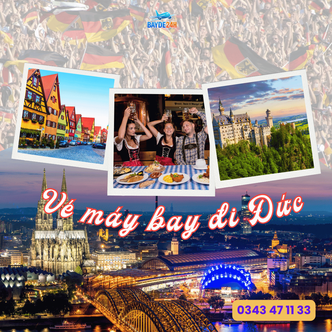 Vé máy bay đi Đức - BAYDE24H