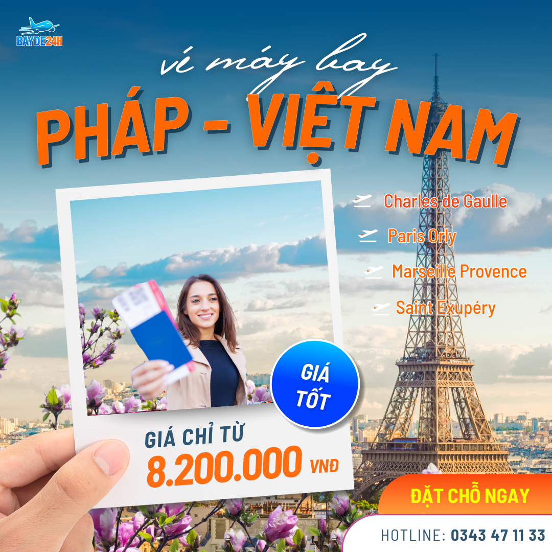 Vé máy bay đi Pháp - Bay thẳng hay nối chuyến