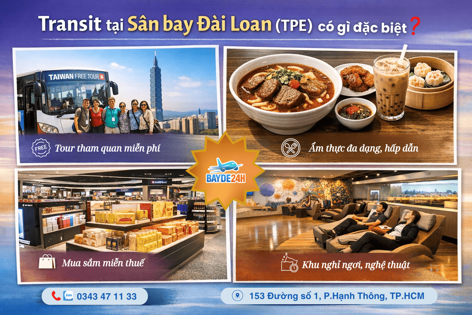 Transit sân bay Đài Loan