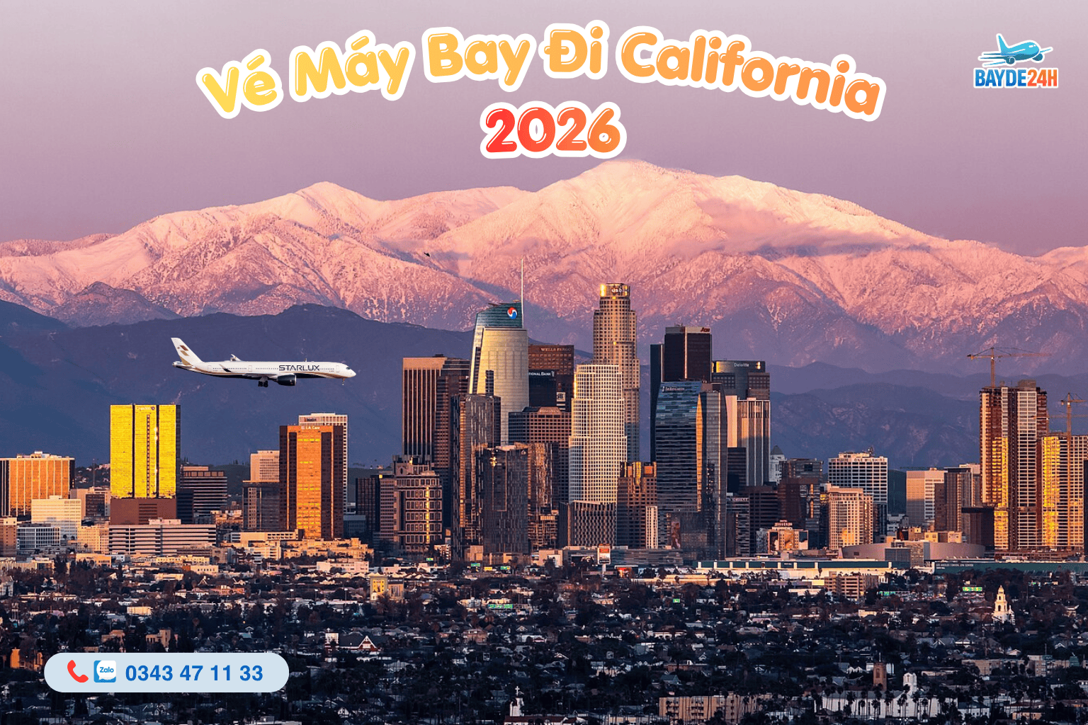 vé máy bay đi cali
