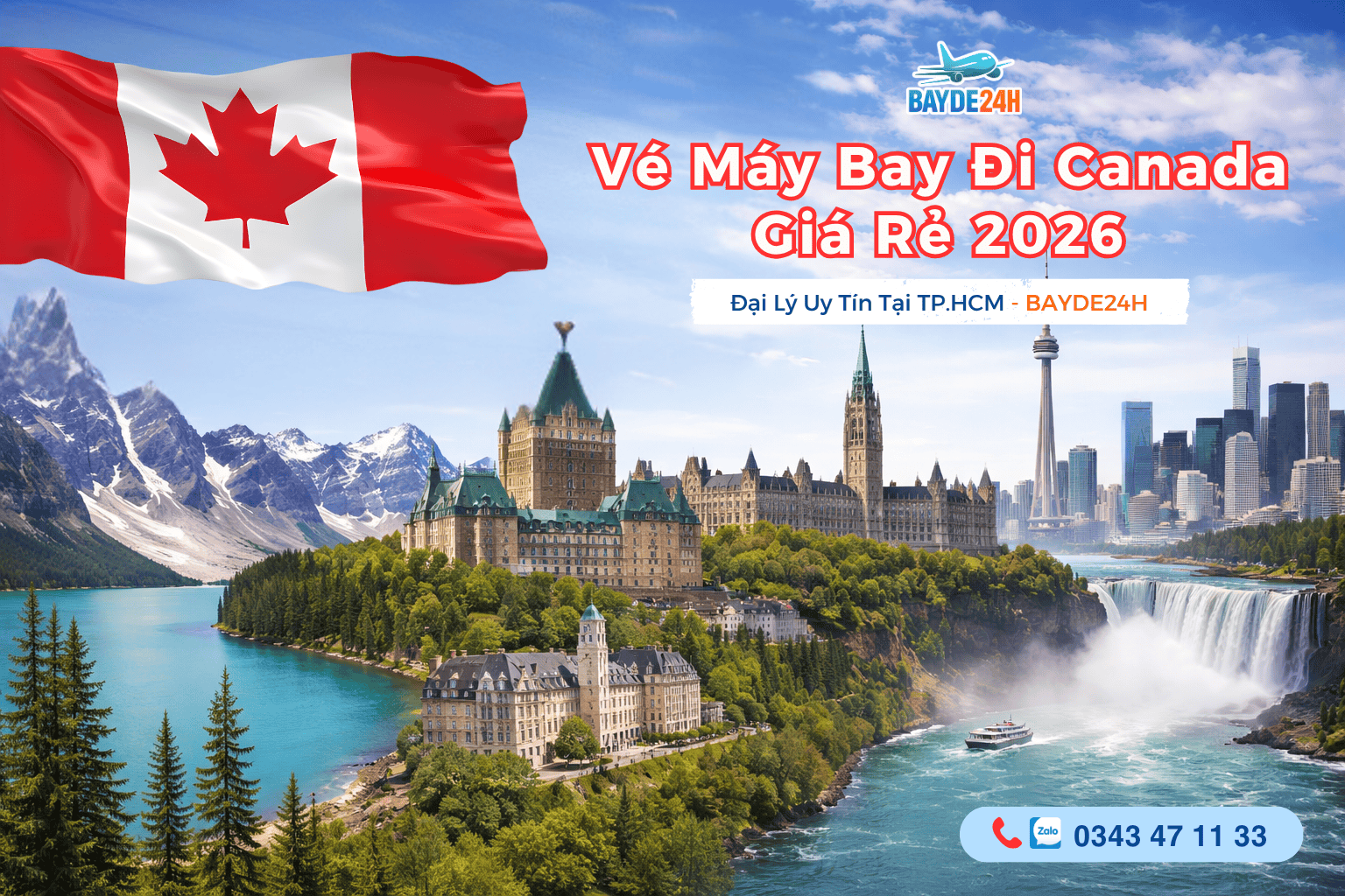 Vé máy bay Canada 2026