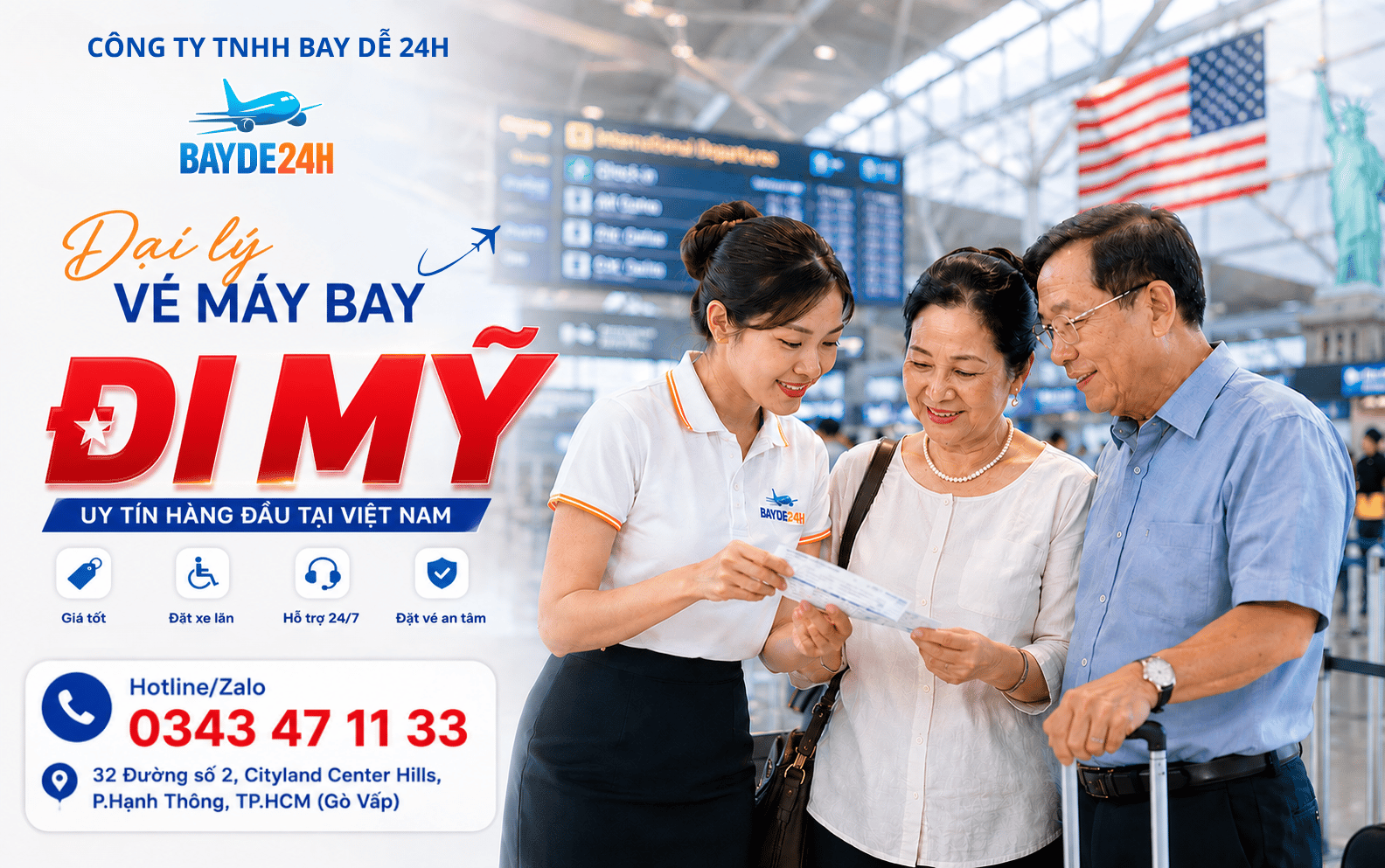 Vé máy bay đi Mỹ 2026 giá tốt
